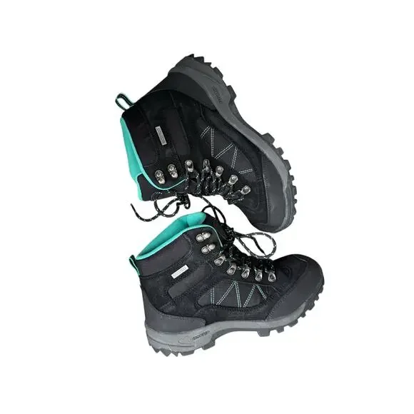 R Cord Waterproof Hiking Boots Women’s Size 9 Black Teal EUC Gorpcore - Picture 7 of 8